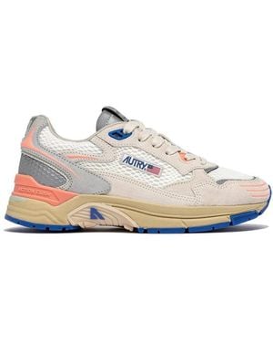 Autry Schoenen ,Veelkleurig ,Katoen Hyperway Sneakers - Wit