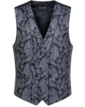Luigi Bianchi Waistcoats - Blue