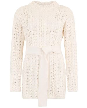 Moorer Lidia Dress - Naturel