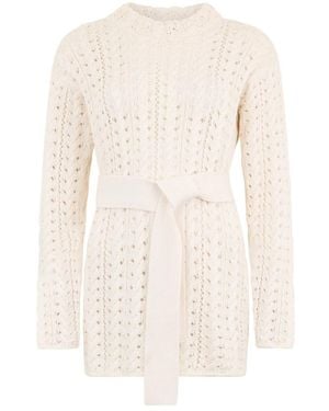 Moorer Knitted Dresses - Natural