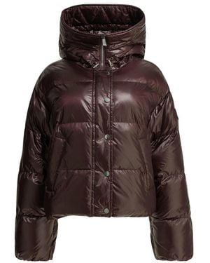 Pinko Jassen ,Rood ,Polyester Impasto Padded Jacket - Bruin
