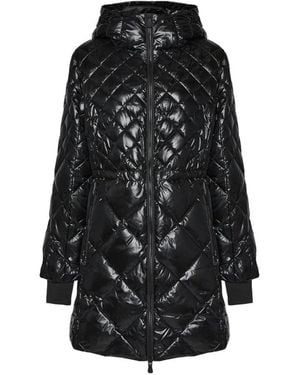 Elena Miro Lange Steppdaunenjacke - Schwarz