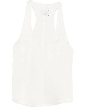 Alysi Tops ,Wit ,Linnen Canotta Lino Cupro Top