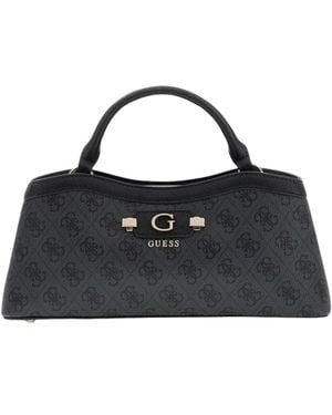 Guess Lindsey Small 2 Comp Satchel - Schwarz