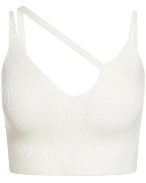 Laneus Sleeveless Tops - White