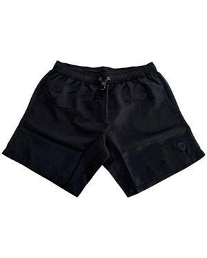Trussardi Schwarze Strandbekleidung Badehose Logo Elastisch