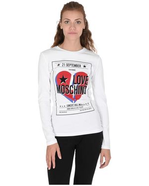 Love Moschino Long Sleeve Tops - White