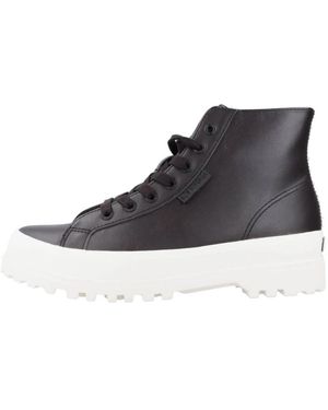 Superga Schnürstiefel - Schwarz