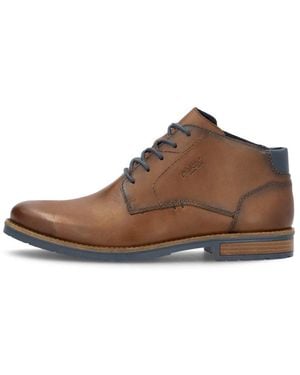 Rieker Braune Leder Schnürstiefel