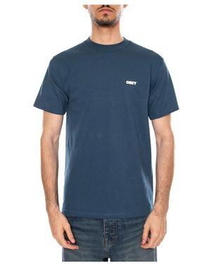 Obey Tops ,Blauw ,Katoen T-Shirts