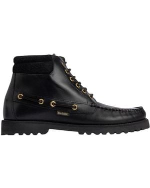 Barbour Lace-Up Boots - Black