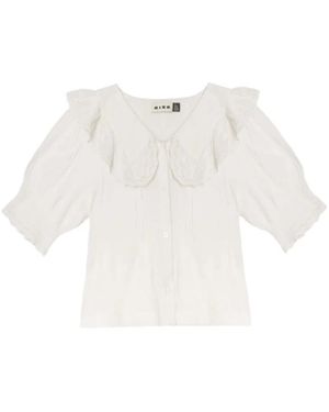 RIXO London Top Bordado Quince - Wit