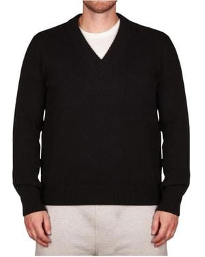 Alpha Studio V-Neck Knitwear - Negro