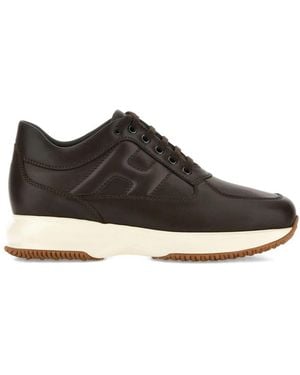 Hogan Schoenen ,Bruin ,Interactieve Sneakers - Zwart