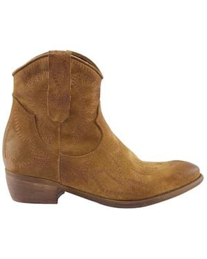 Zoe Cowboy Boots - Marrón
