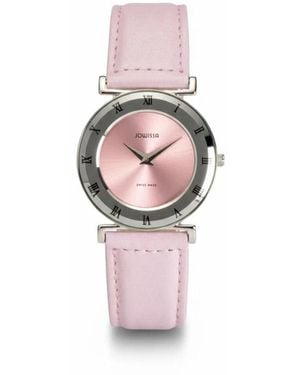 JOWISSA Analoge Lederarmbanduhr - Pink