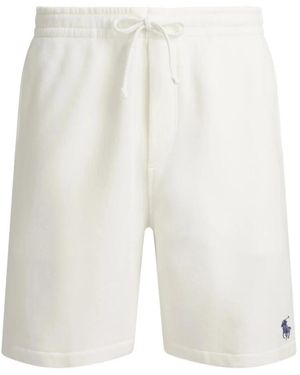 Polo Ralph Lauren Korte Broeken ,Wit ,Katoen Fleece Shorts