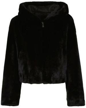 Pinko Jassen ,Zwart ,Nepbont Nepbont & Shearling Jassen
