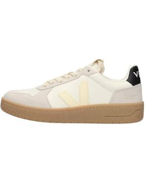 Veja V-82 Leder-Sneaker - Weiß