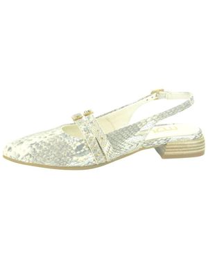Mjus Schoenen ,Grijs Print Dubbele Gesp Sandalen - Naturel