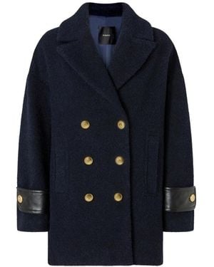 Pinko Double-Breasted Coats - Azul