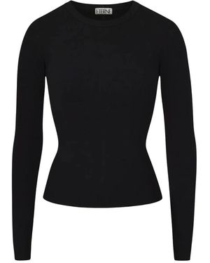 ÉTERNE Long Sleeve Fitted Top - Zwart