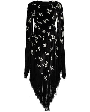 Philosophy Di Lorenzo Serafini Elegant Long Dress With Asymmetric And Refined Design - Black