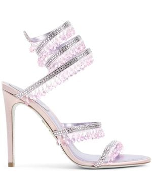 Rene Caovilla Chandelier Leren Sandalen - Wit