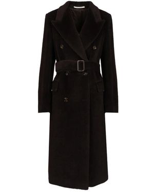 Tagliatore Belted Coats - Negro