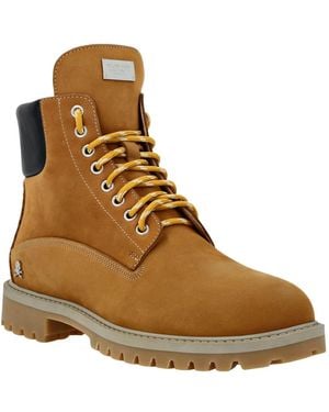 Philipp Plein Lace-Up Boots - Marrón