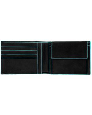 Piquadro Accessoires ,Zwart ,Leer Square Portemonnee