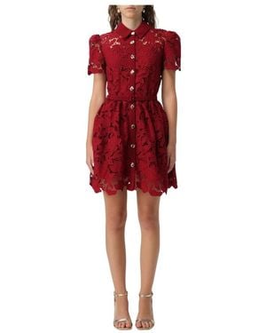 Self-Portrait Short Dresses - Rosso