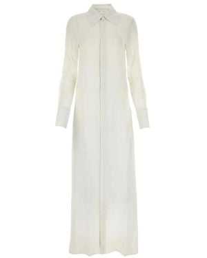 Ami Paris Kleedjes ,Wit ,Crepe Shirt Dress