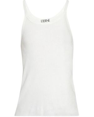 ÉTERNE Geribbelde Tanktop - Wit