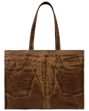 Acne Studios Tassen ,Bruin ,Katoen Shopper Bag
