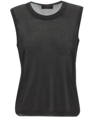 Gran Sasso Sleeveless Tops - Negro