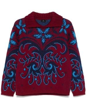 Etro V-Neck Knitwear - Purple