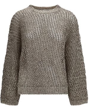 Brunello Cucinelli Round-Neck Knitwear - Grigio