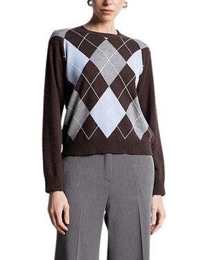 Kaos Truien & Vesten ,Veelkleurig ,Wol Maglia Argyle - Grijs