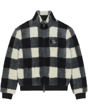 Givenchy Jassen ,Veelkleurig ,Katoen Geruit Fleecejack - Zwart