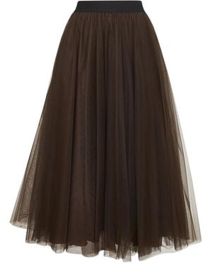 Blanca Vita Midi Skirts - Brown