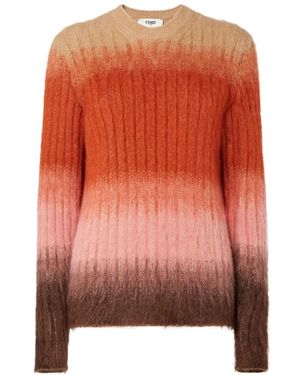 Fendi Round-Neck Knitwear - Orange