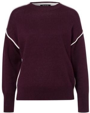 Tuzzi Essentials Kontrastgestreifter Strickpullover - Lila