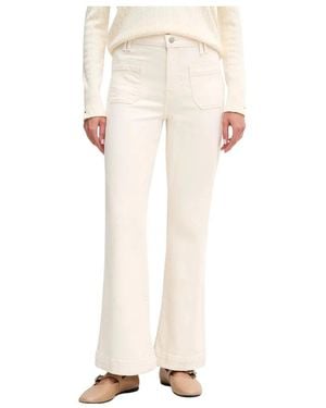DKNY High-Rise Relaxed Flare Jean - Natur