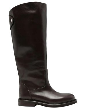 Poeve Schoenen ,Bruin ,High Boots - Zwart