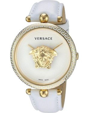 Versace Damenuhr Palazzo Empire Weißes Leder Stahl 39Mm Vco04 0017 - Mettallic