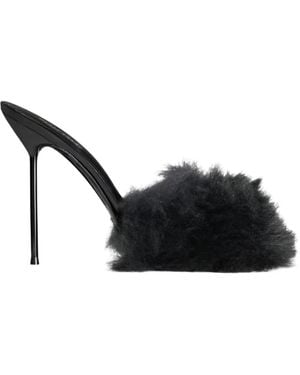 Paris Texas Heeled Mules - Nero