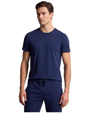Ralph Lauren Tops ,Blauw ,Katoen T-Shirt Mc Stretch