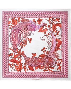 Ferragamo Silky Scarves - Rot