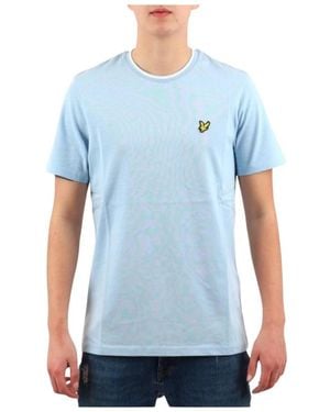 Lyle & Scott Tops ,Blauw ,Katoen Katoenen T-Shirt Met Ronde Hals